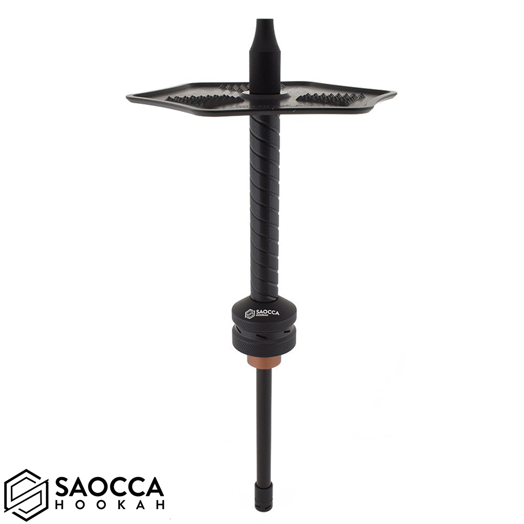 SAOCCA Hookah Stem & Tray by HookahJohn - Black